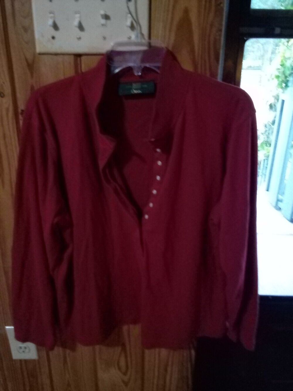 Orvis Women's Pullover Cotton Poly Blend Red Shirt Size XL